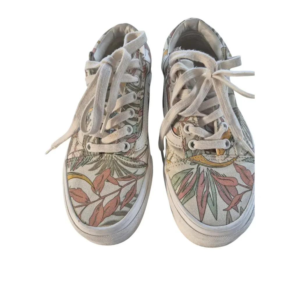 Vans Sneakers Womens 6.5 Old Skool Low California Floral Marsh Skate Shoes Laces
